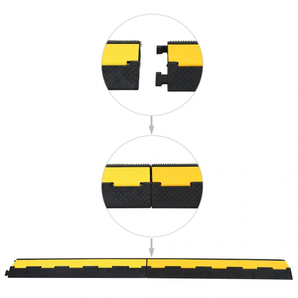 Kabelbeskytter 2 kanaler gummi 101,5 cm