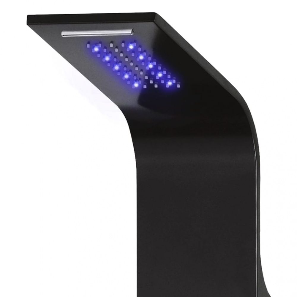 B-vare - Dusjpanel aluminium 20x44x130 cm Sort