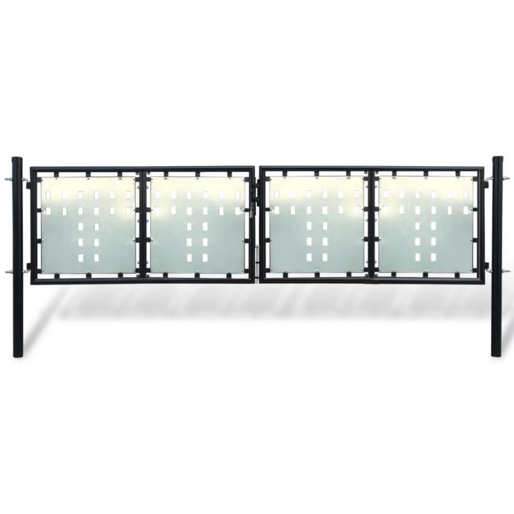 Sort Dobbel Dør Gateport 300 x 125 cm
