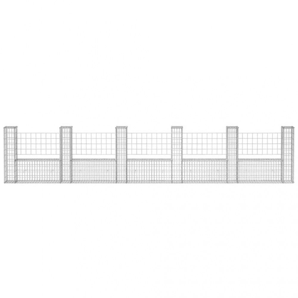 Gabionkurv u-form galvanisert stål 570x20x100 cm
