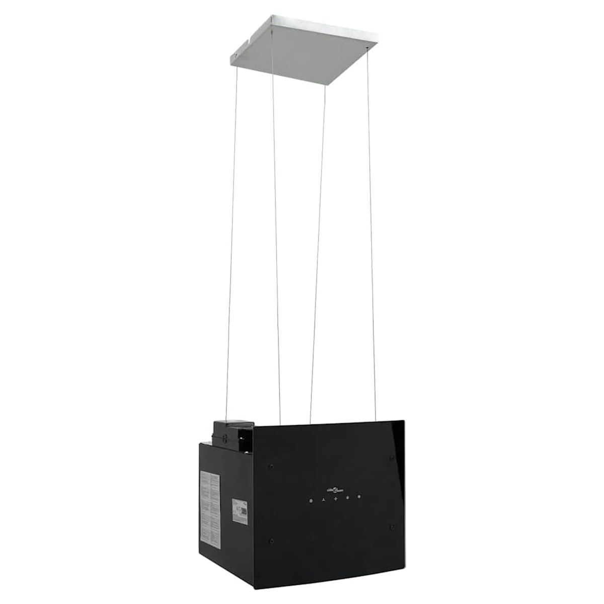 Fritthengende kjøkkenvifte LCD-herdet glass - 38 cm