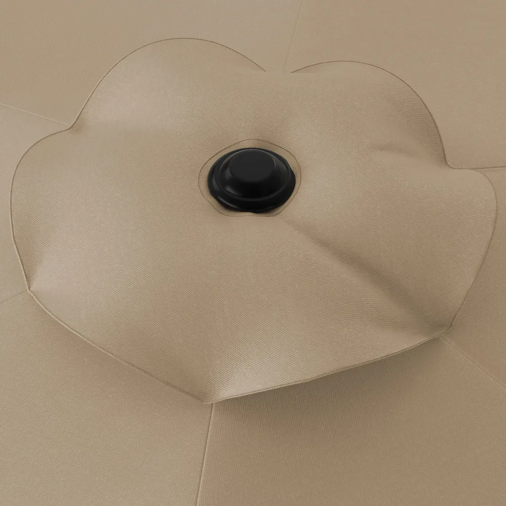 Parasoll m/vipp aluminium Ø300cm - taupe