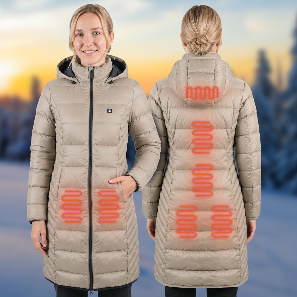 Varmejakke inSPORTline WARMatera beige - kvinner