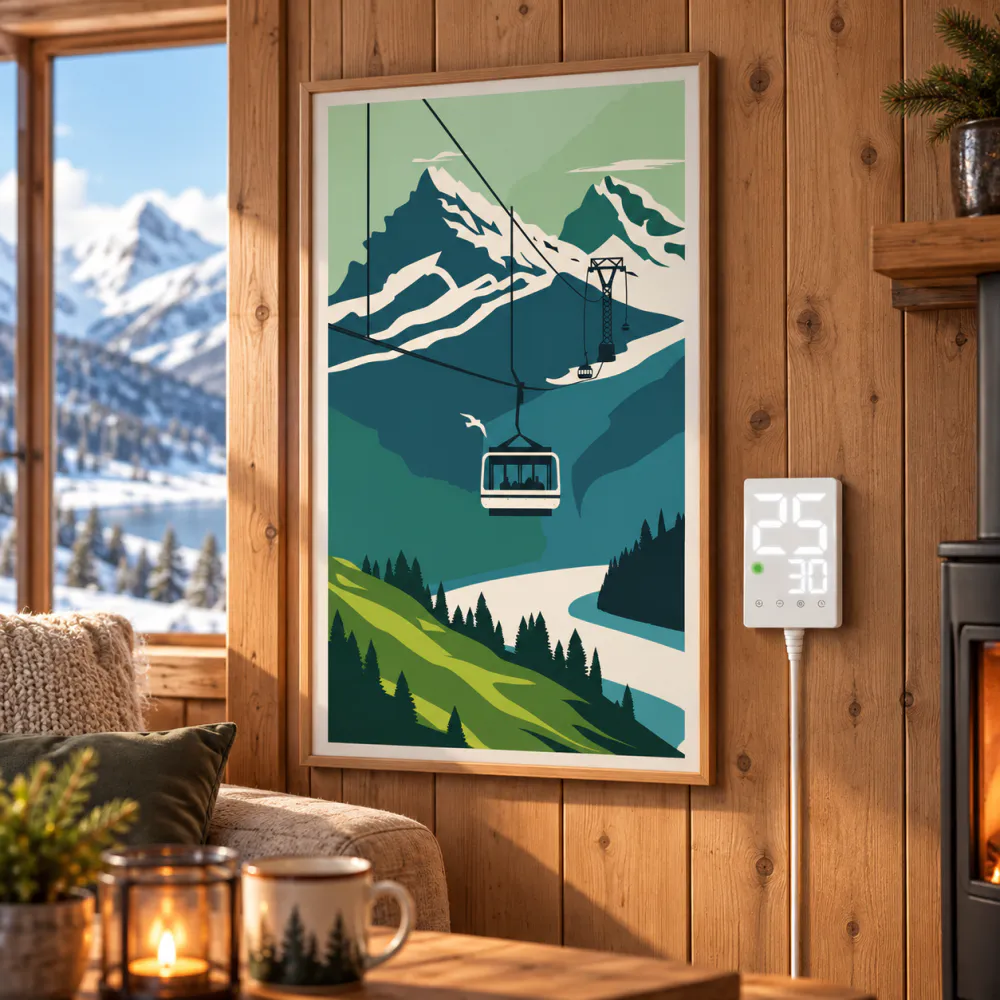 Varmepanel infrarødt med bilde – Mountain