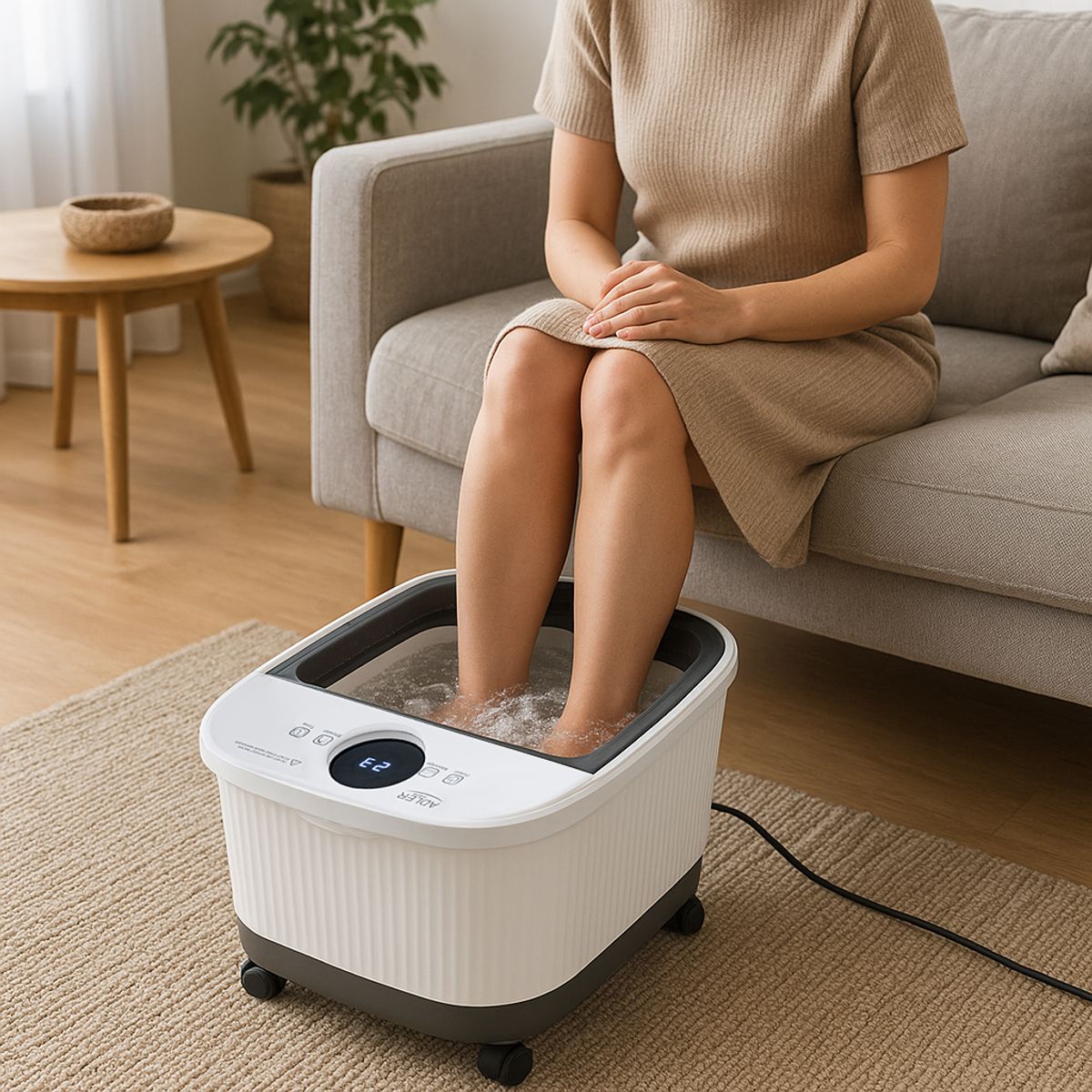 Adler deluxe fotspa med varme og massasje