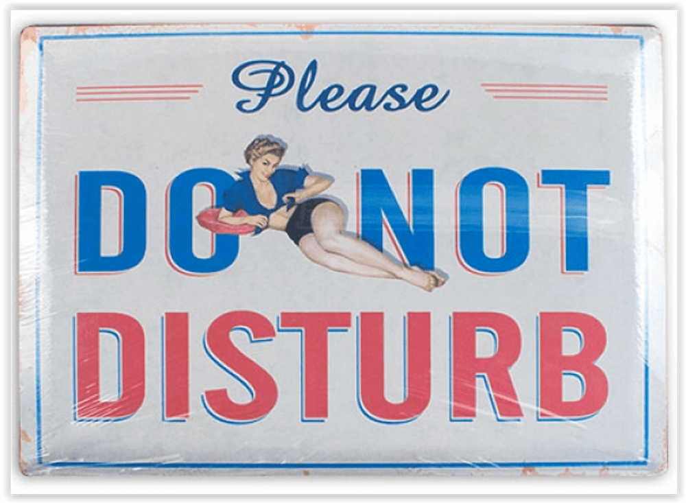 Do not disturb vintage metall skilt 30x40cm 