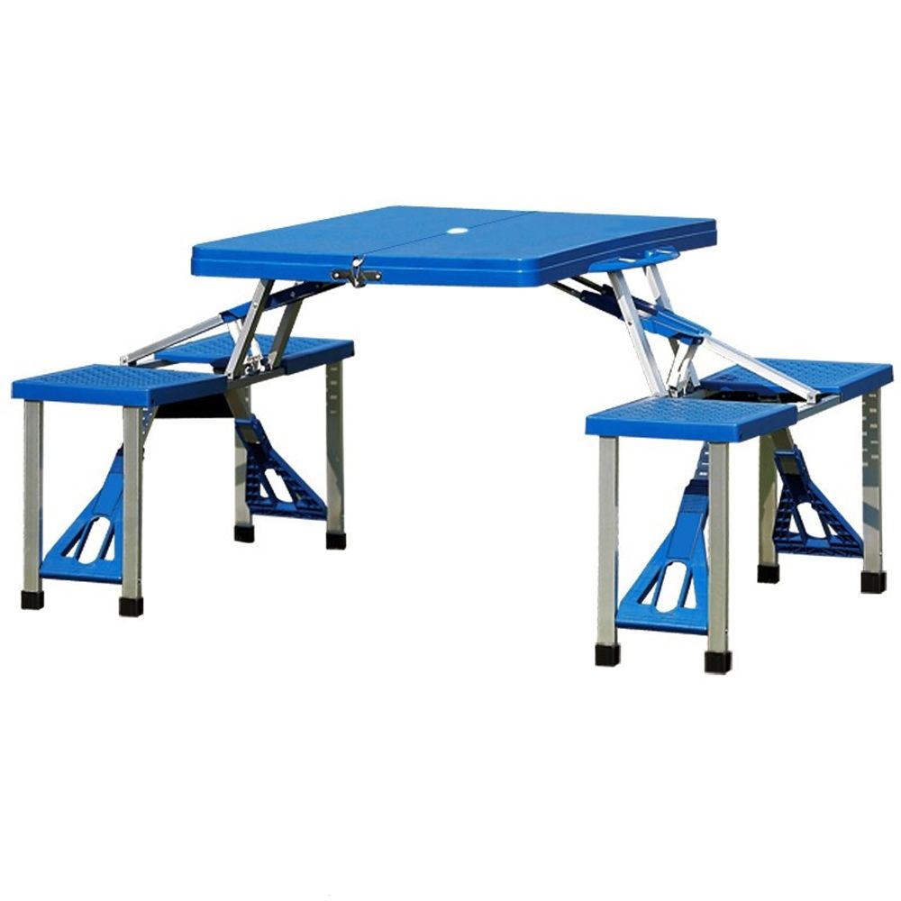 Sammenleggbart campingbord med stoler