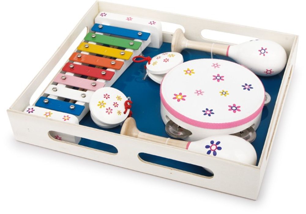 Musikk - rytme / instrument sett til barn i blomster design