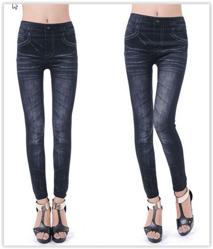 Stenvaskede Slim Leggings / tights - onesize - sort