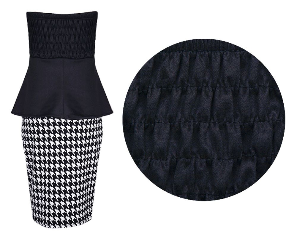 Peplum kjole med mønster Str L