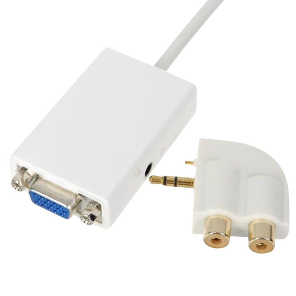 Ipad Dock connector til VGA + audio adapter kabel