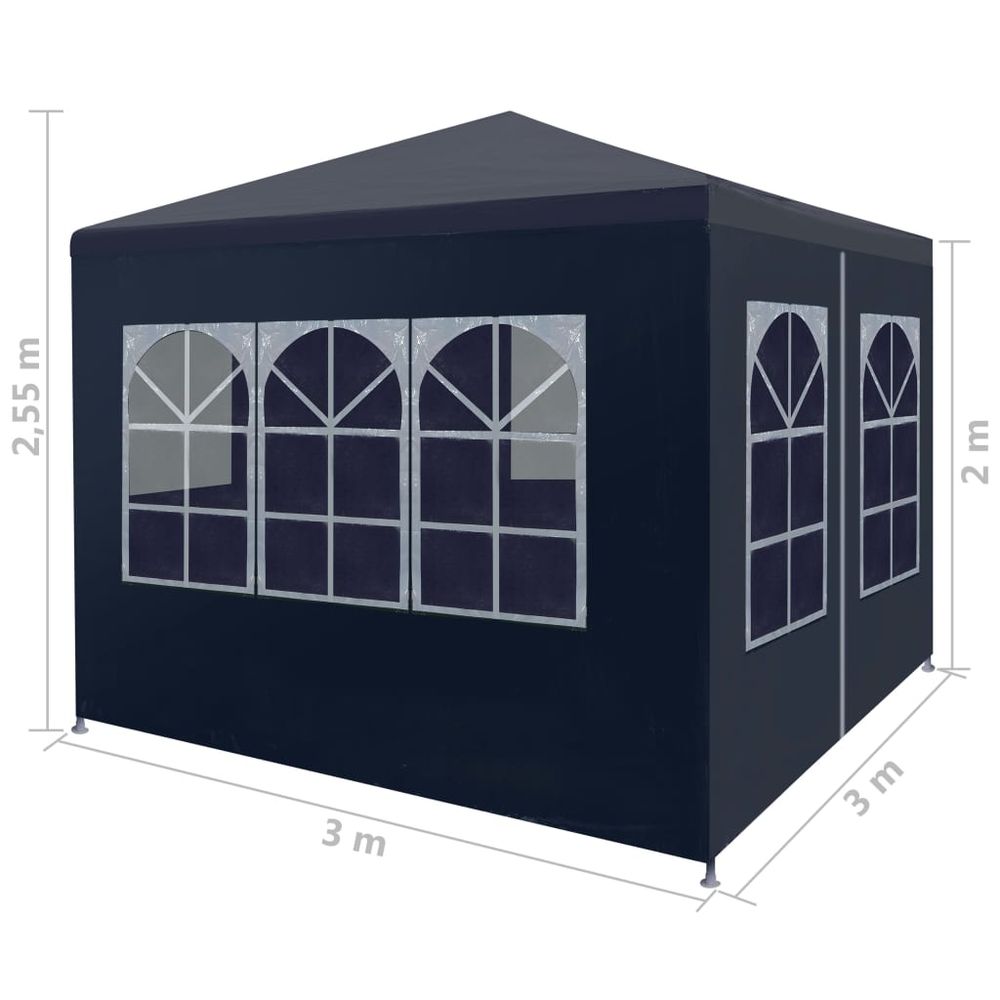Festtelt 3x3 m blå
