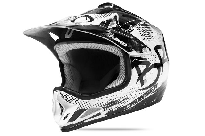Hovedbilde Kimo BRO sport barn crosshjelm hvit CE EN 1078