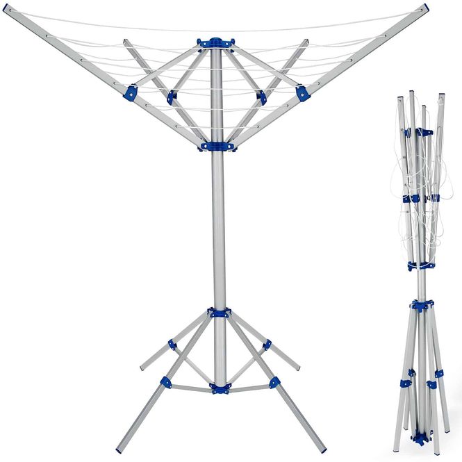 Hovedbilde Roterende tørkestativ aluminium - 14m line