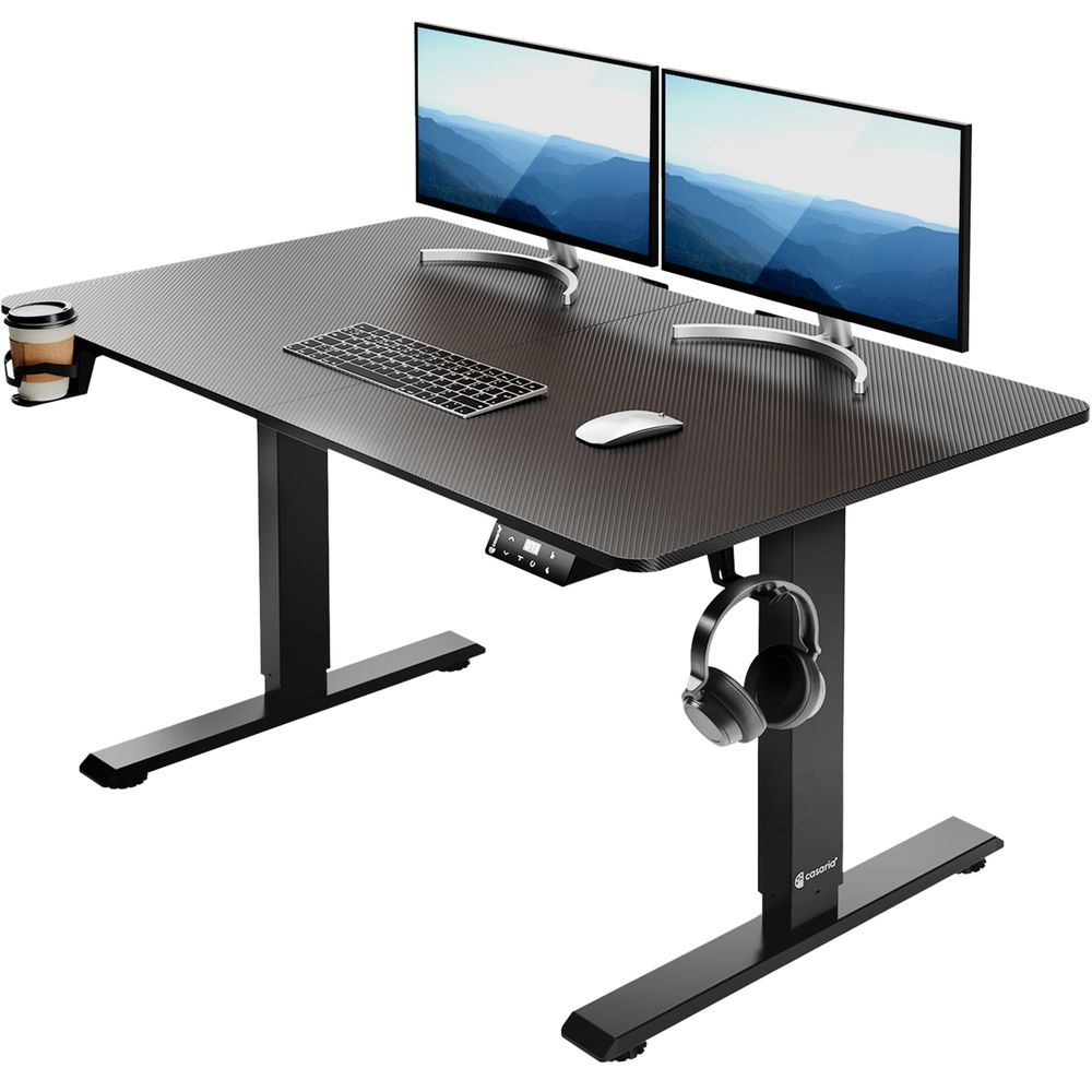 Elektrisk hev og senk skrivebord 110x60x73-118cm - sort