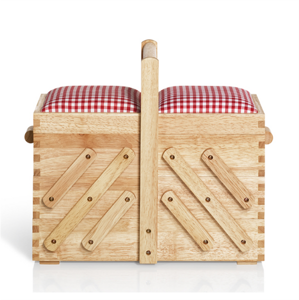 Prym Syskrin i lyst tre  M m/stoff  36 x 19 x 30 cm