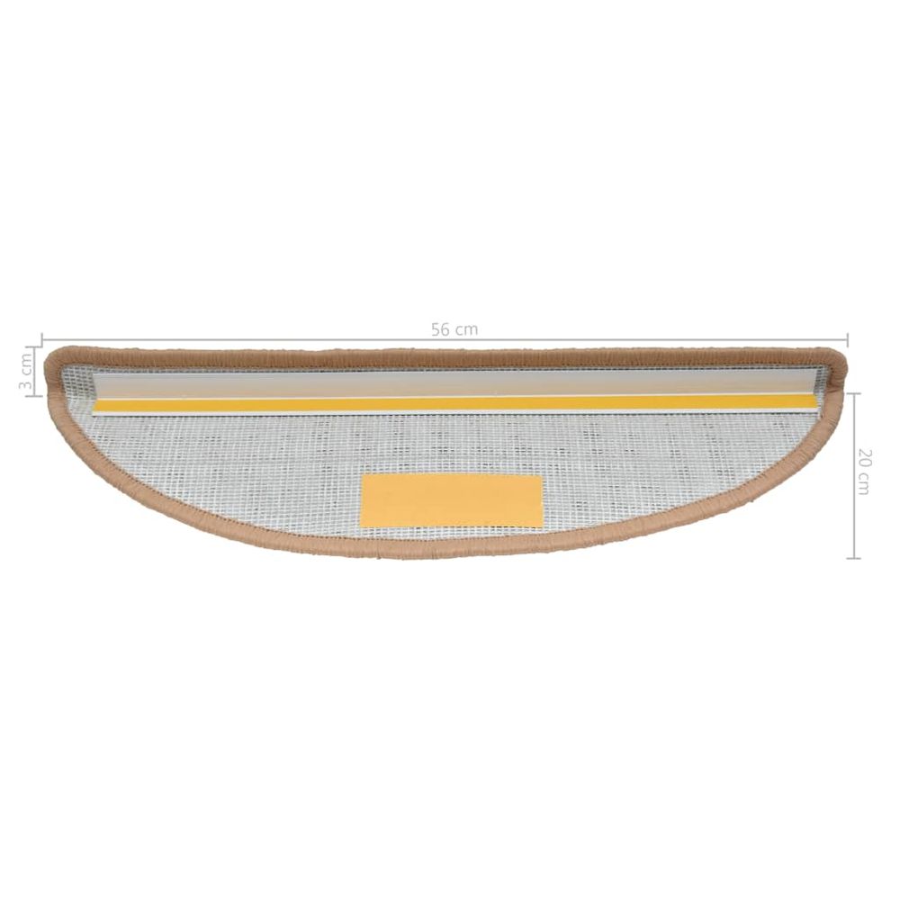 Trappematter 15 stk 56x20 cm - beige