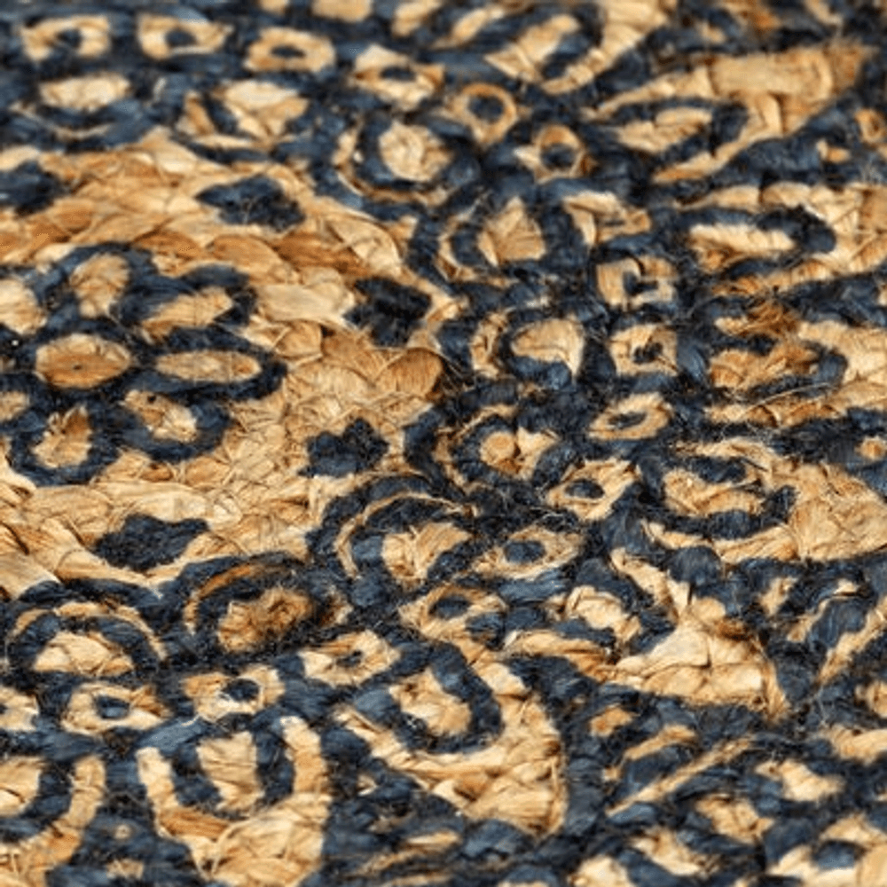 Bordmatter 4 stk mørkeblå 38 cm rund jute