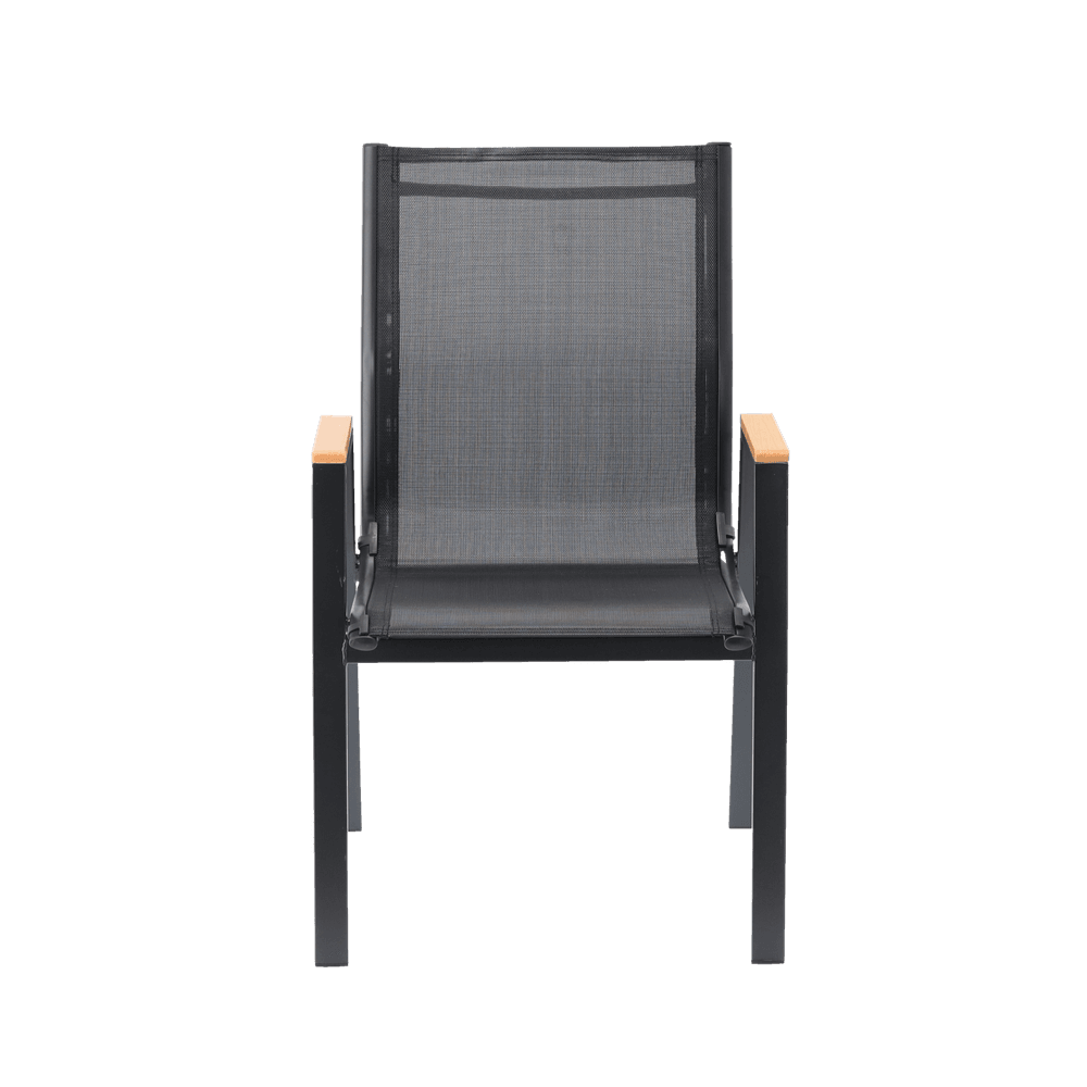 Stål hagestol Polywood 61 x 56 x 90 cm svart