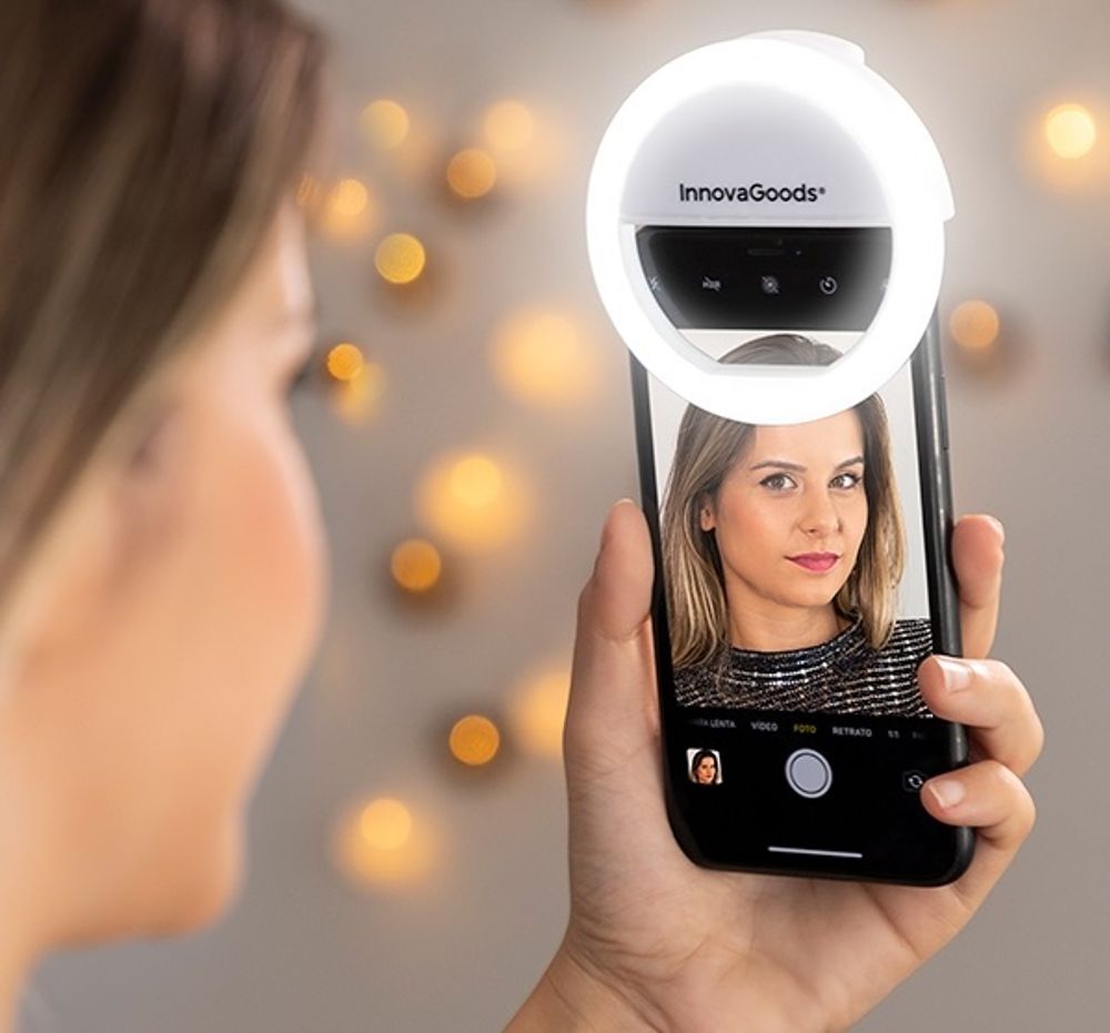 Oppladbart selfieringlys Instahoop
