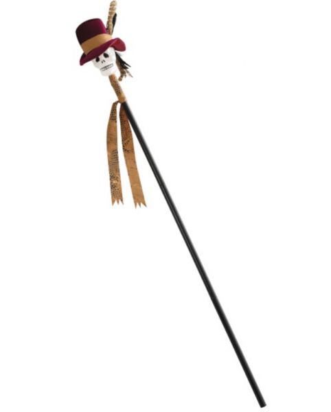 Voodoo stokk med hodeskalle
