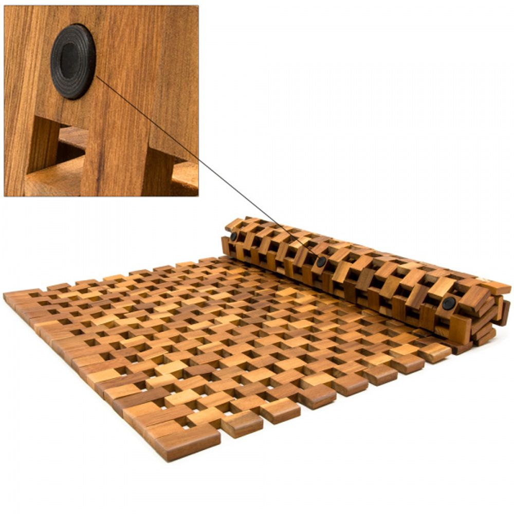 Baderomsmatte i tre - Mosaik