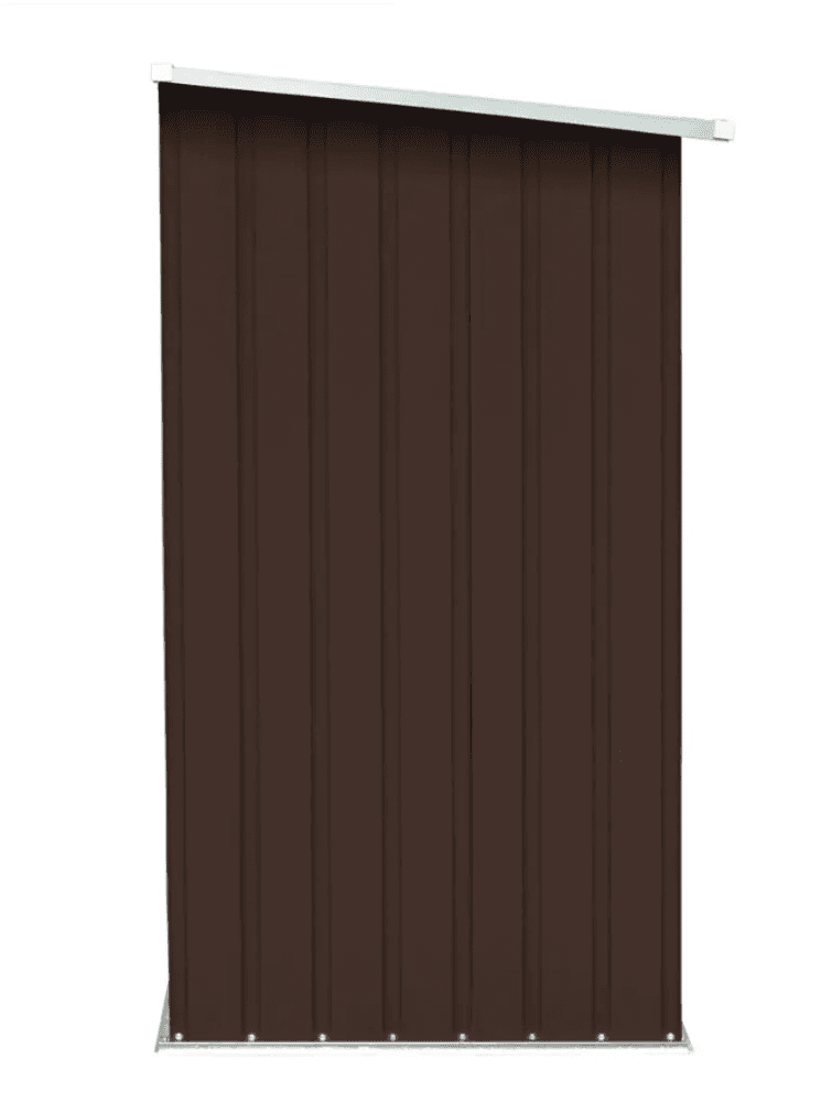 Vedskjul galvanisert stål 163x83x154 cm brun