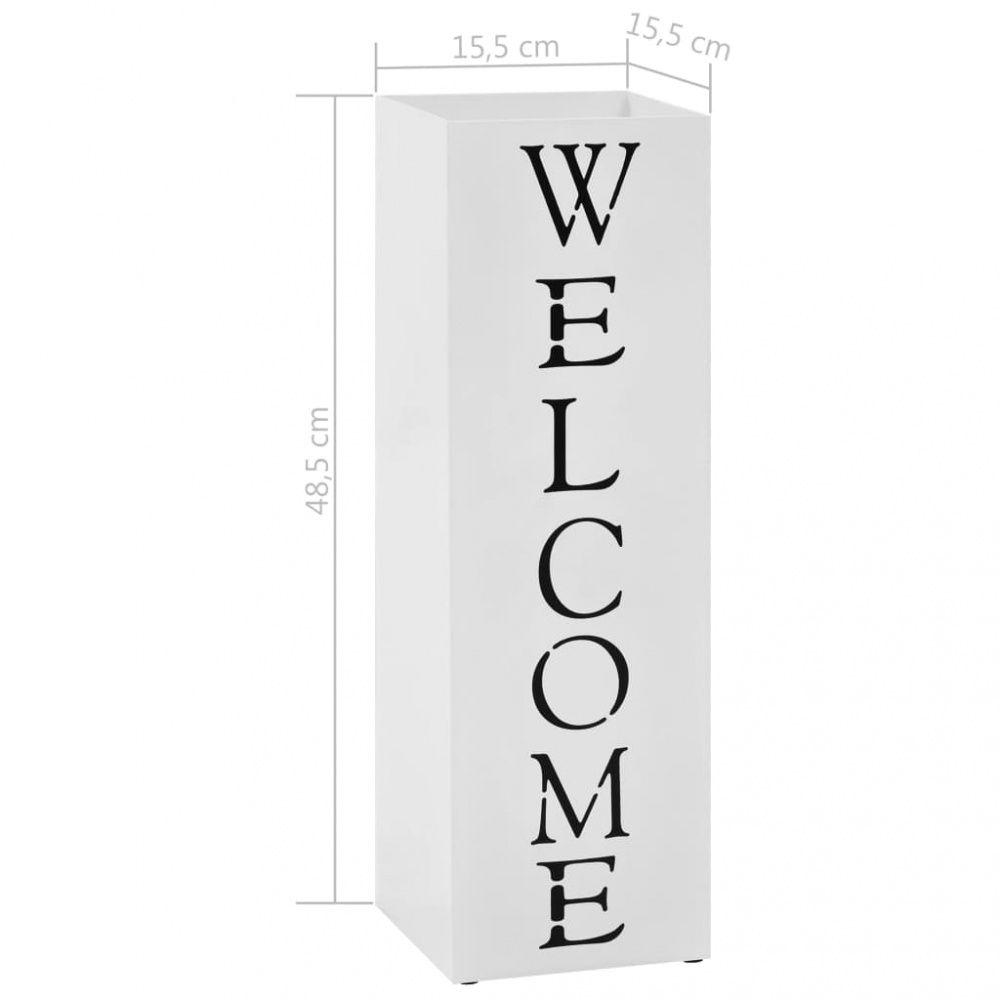 Paraplystativ Welcome i hvit
