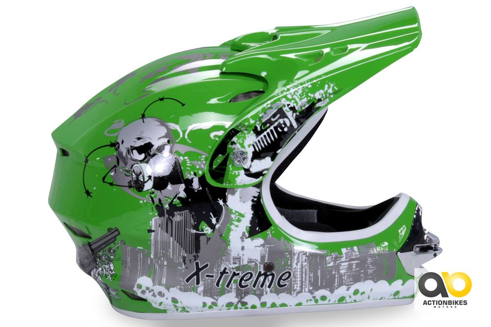 X-treme barnehjelm Cross - grønn