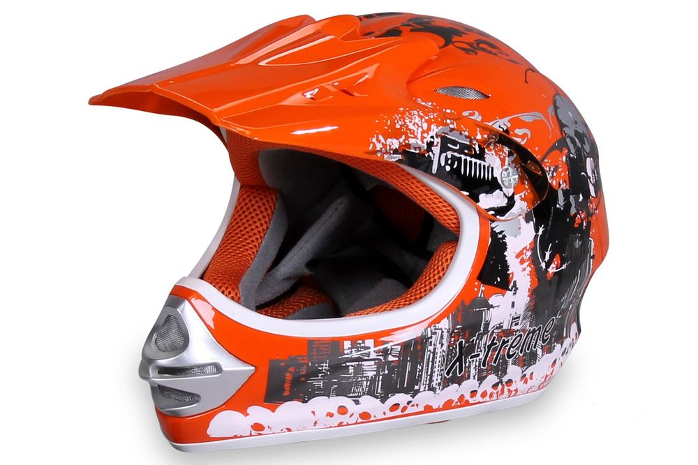 X-treme barnehjelm Cross - oransje