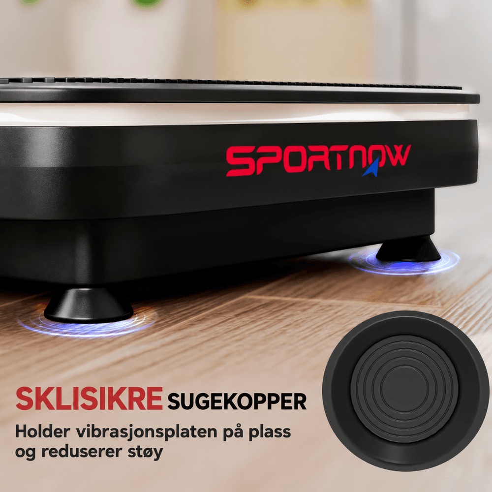 Vibrasjonsplate med Bluetooth og 99 hastighetsnivåer