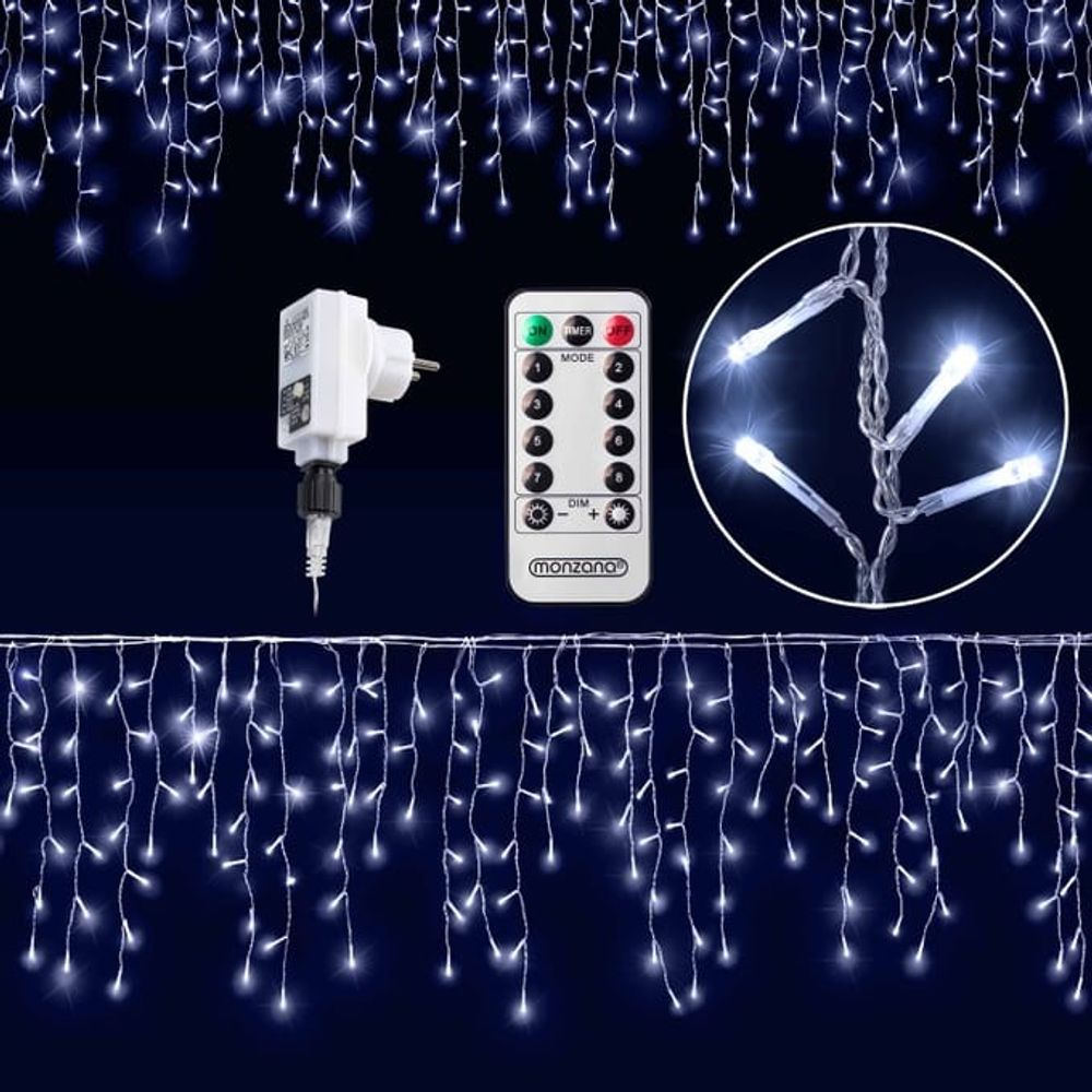 Regn-Lyskjede med 400 LED-lys - 15m