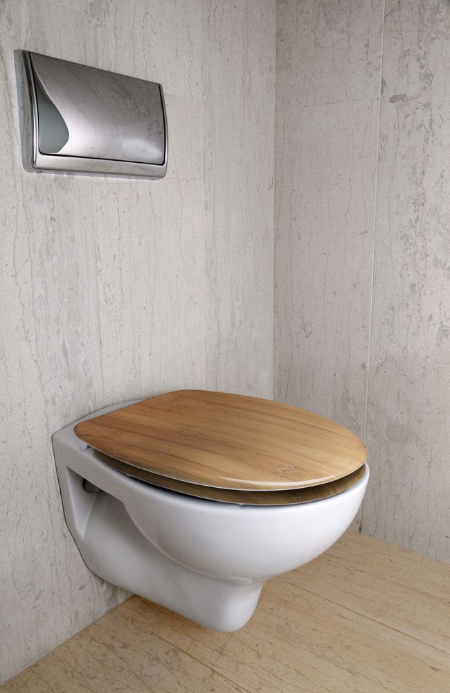 Toalettsete i bambus med soft close - CASARIA®