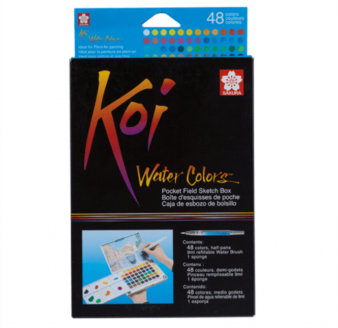 Hovedbilde Sakura KOI Pocketbox Water Colors 48 farger