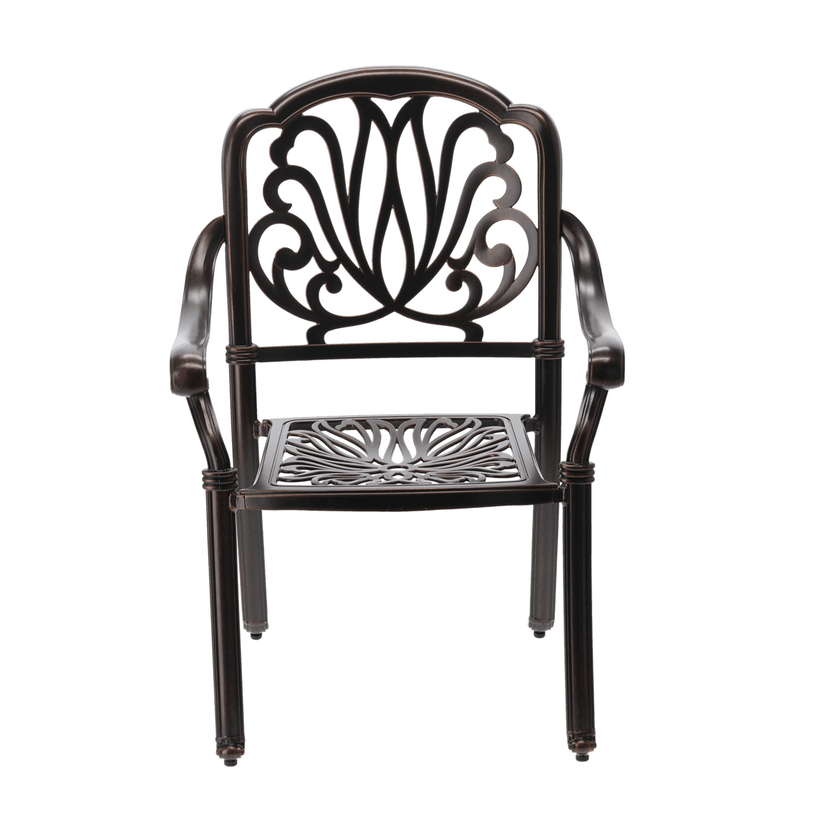 Hagemøbelsett HASTINGS - bord + 6 stoler i antikk bronse