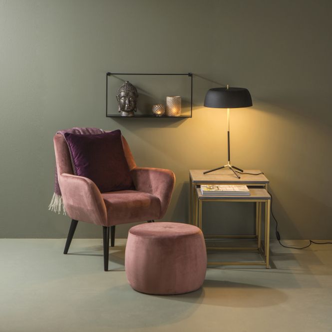 Hovedbilde Puff Velvet gammelrosa
