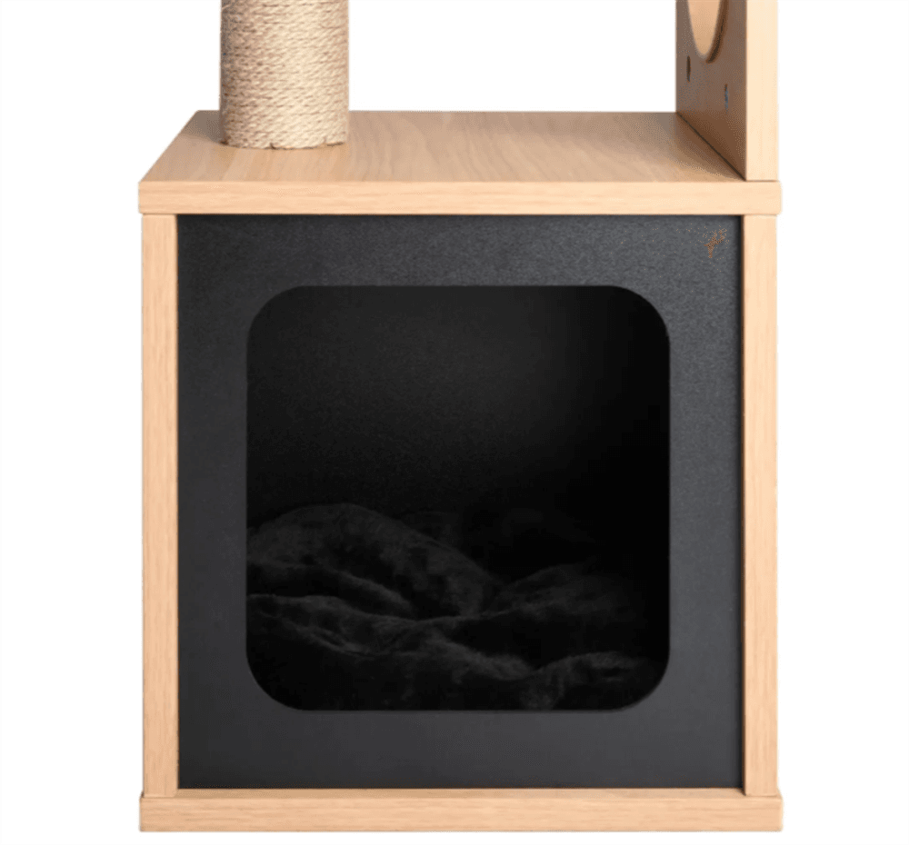 Kattestativ med klorematte i sisal 60 cm - sort