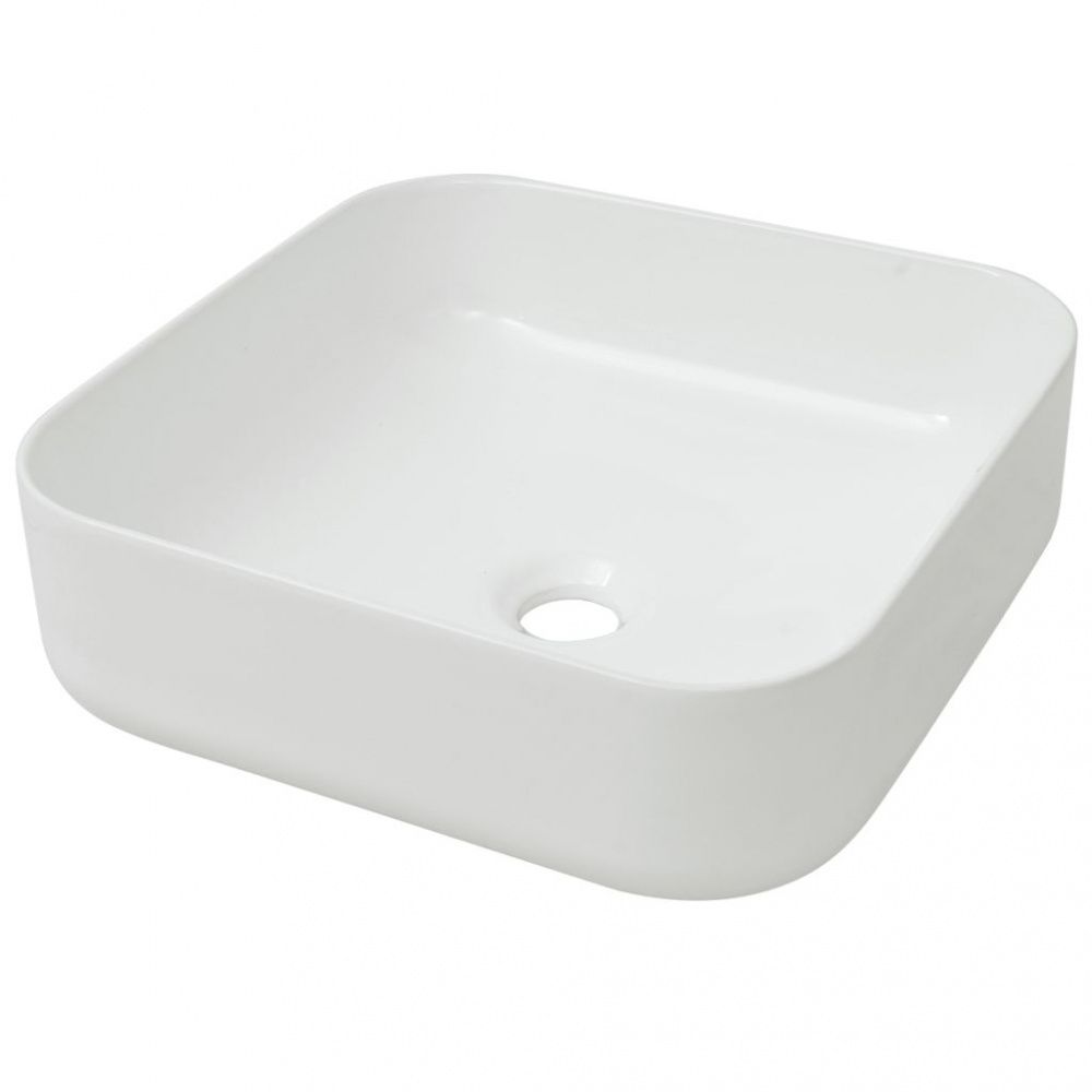 Servant keramisk hvit - 38x38x13,5 cm
