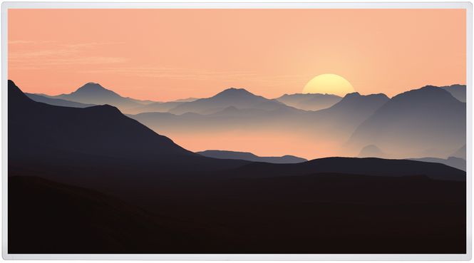 Hovedbilde Varmepanel infrarød med bilde - Solnedgang