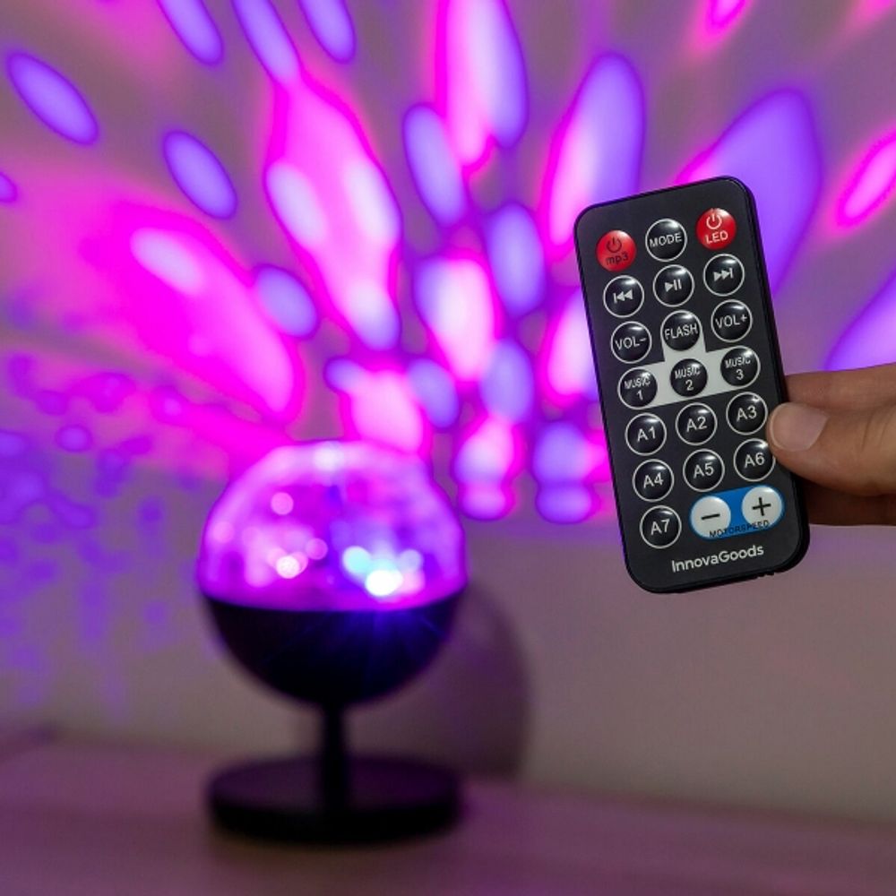 Discokule LED med høyttaler