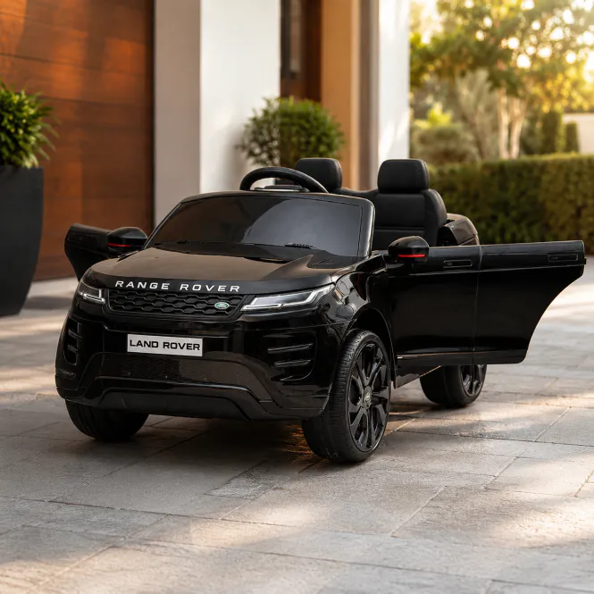 Hovedbilde Range Rover evoque 12v sort, 4x12v motorer, gummidekk