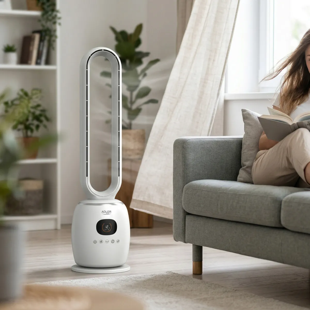 Tårnvifte uten blader 86 cm - stillegående med fjernkontroll