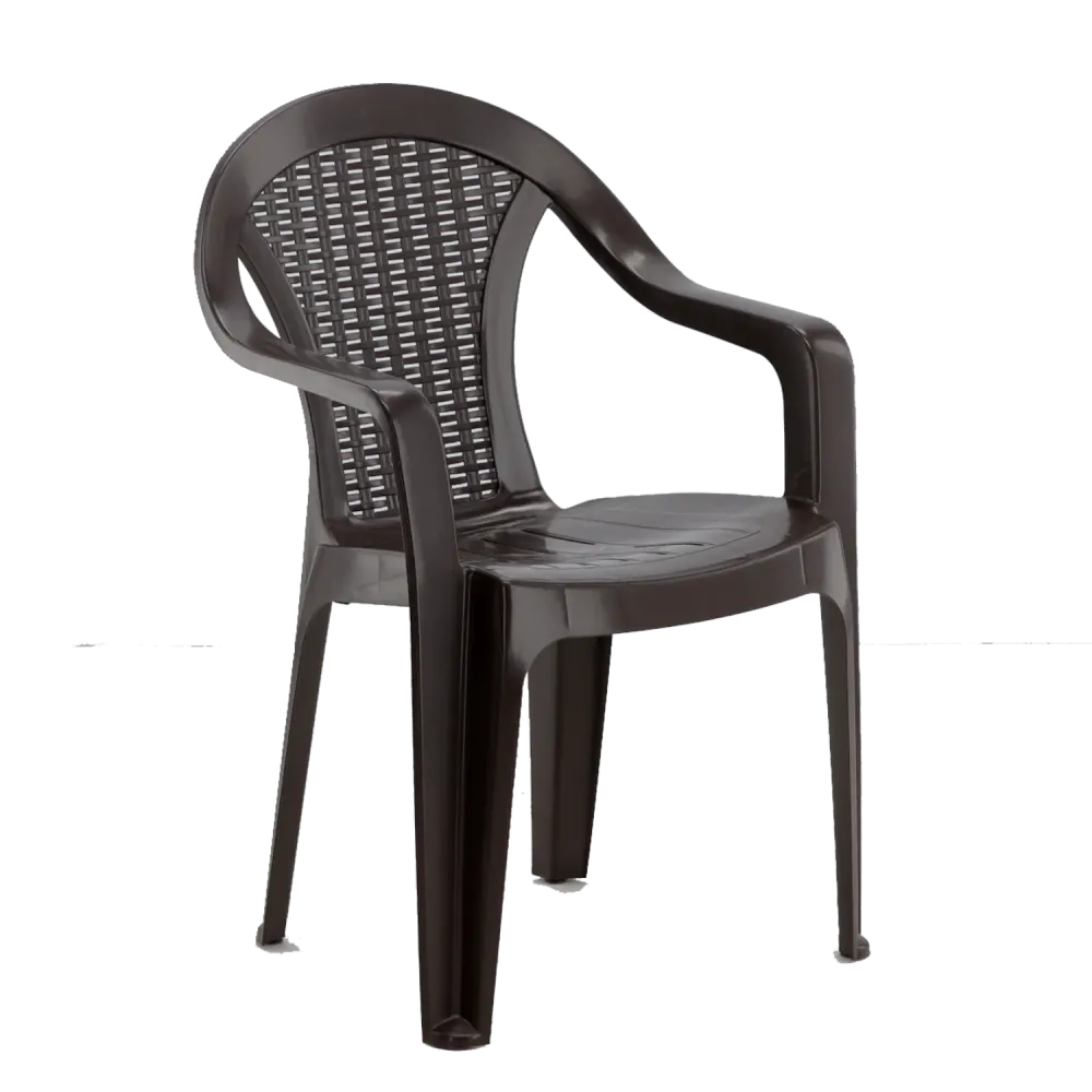 Hagestol brun 56 x 42 x 78 cm med armlener