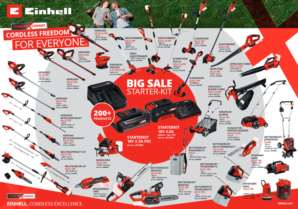 Einhell TE-HD 18/12 Borhammer 18V u/batteri og lader