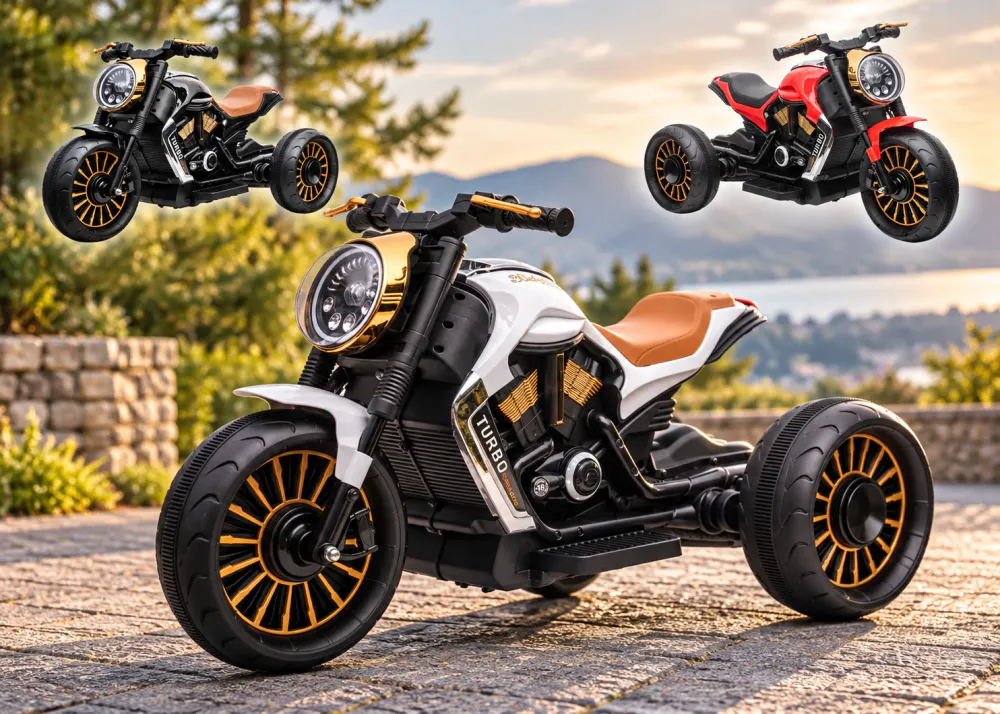 SuperMoto elektrisk motorsykkel for barn – 70W, 12V, Bluetooth