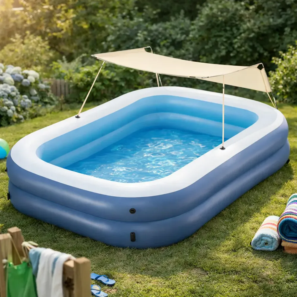 Bestway badebasseng med solseil - 254x140x178 cm