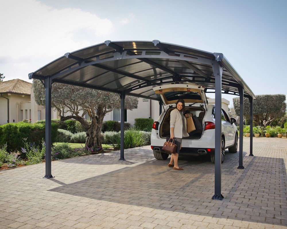 Carport Arcadia 6400 - 359x649x219cm - Grå - 10 års garanti