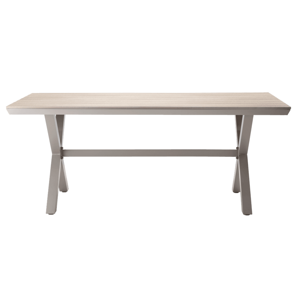 Aluminium hagebord Polywood-bordplate 180×100×75 cm - beige