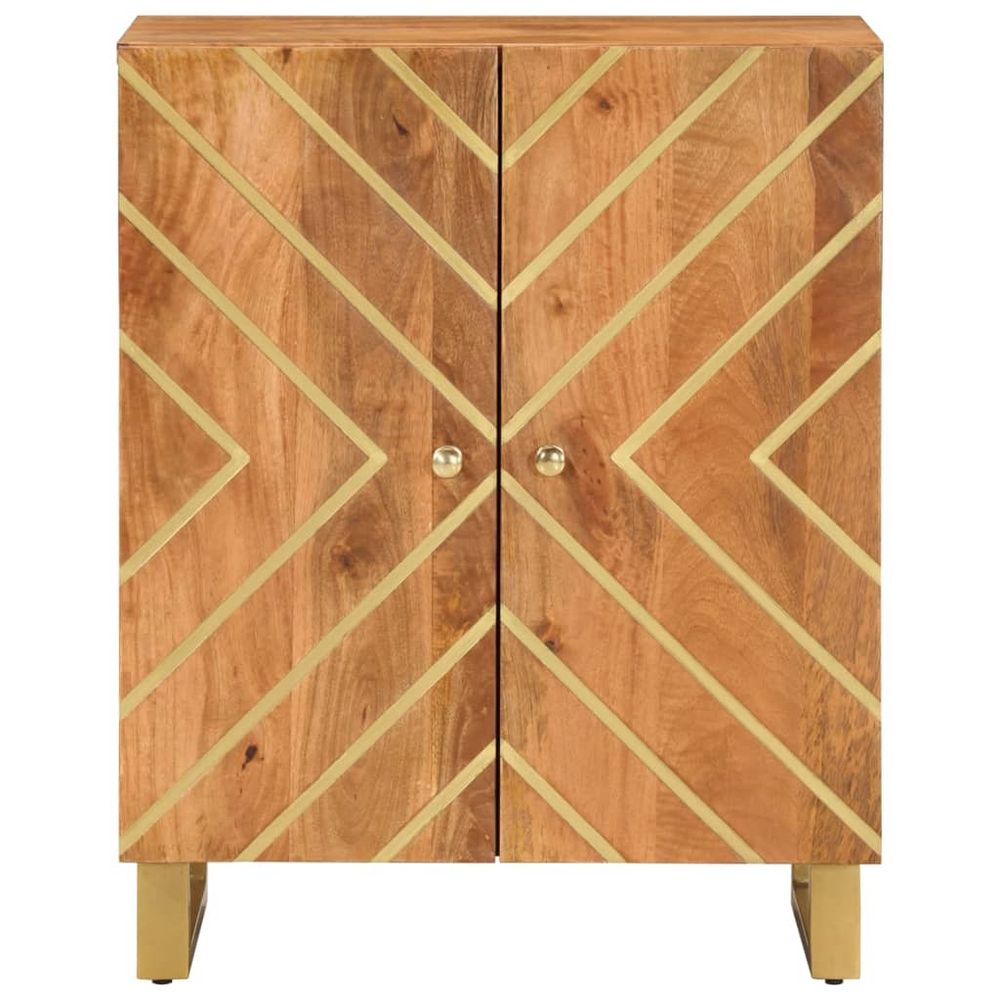 Skjenk i mønstret mango heltre - 60x33,5x75 cm