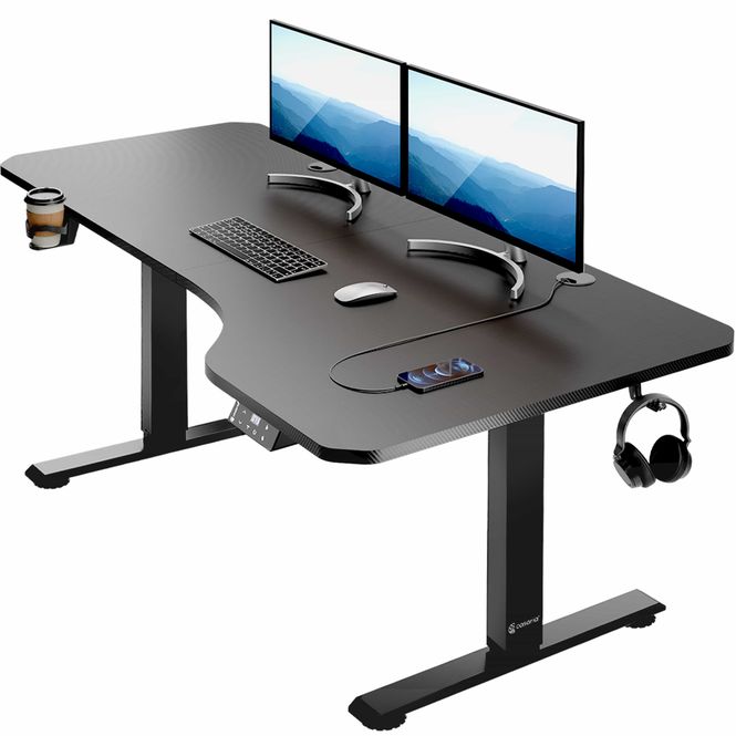 Hovedbilde Elektrisk hev og senk skrivebord 160x75x73-118cm - sort